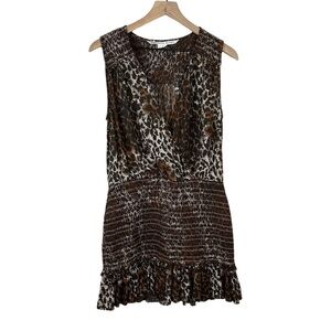 Veronica Beard Cox Smocked Mini Dress